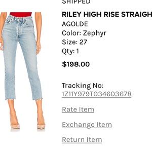 NWOT AGOLDE SIZE 27 JEANS